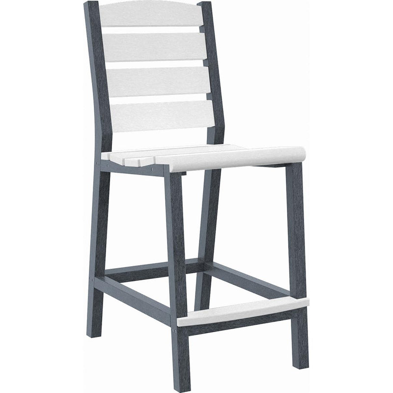  C.R. Plastic Products Napa C311C-18-02 Counter Side Chair - Slate Grey/White IMAGE 1