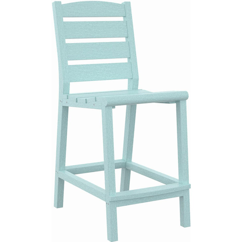  C.R. Plastic Products Napa C311C-11 Counter Side Chair - Aqua IMAGE 1