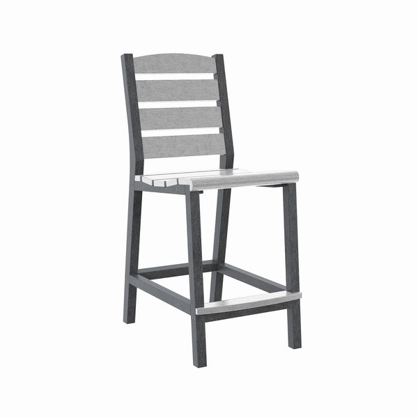  C.R. Plastic Products Napa C311C-18-19 Counter Side Chair - Light Grey/Slate Grey IMAGE 1