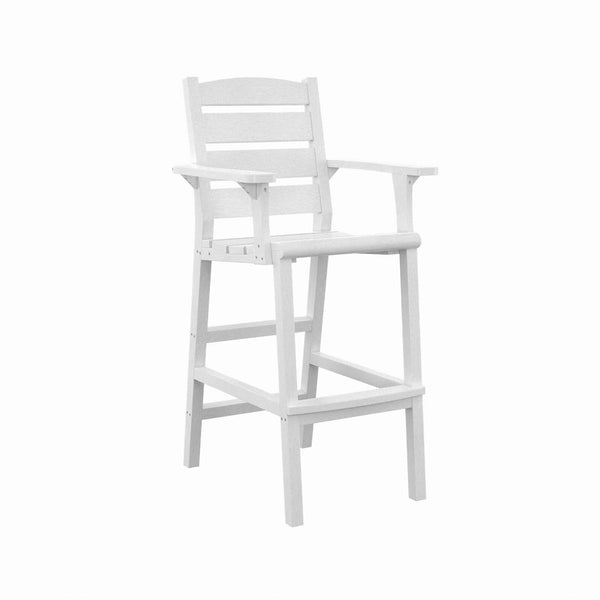  C.R. Plastic Products Napa C313-02 Pub Arm Chair - White IMAGE 1