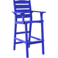  C.R. Plastic Products Napa C313-03 Pub Arm Chair - Blue IMAGE 1