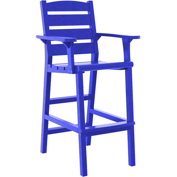  C.R. Plastic Products Napa C313-03 Pub Arm Chair - Blue IMAGE 1