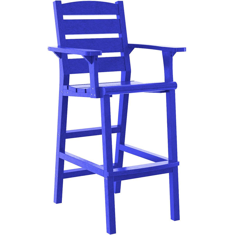  C.R. Plastic Products Napa C313-03 Pub Arm Chair - Blue IMAGE 1