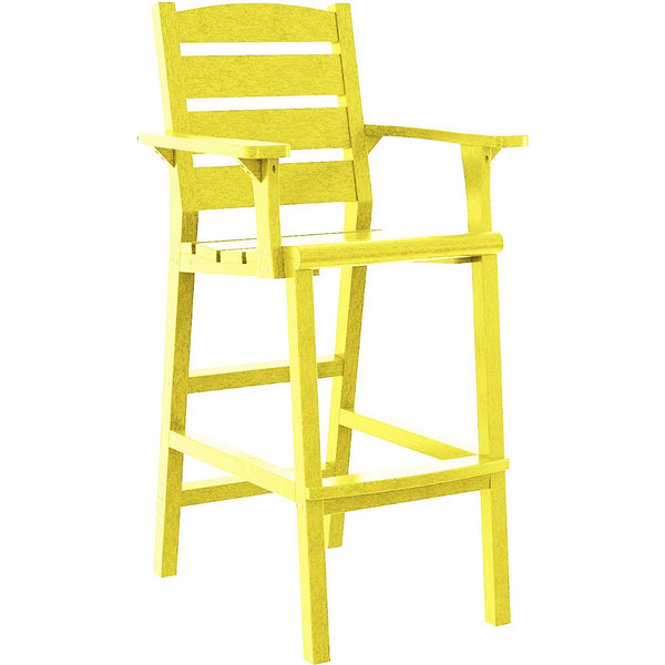  C.R. Plastic Products Napa C313-04 Pub Arm Chair - Yellow IMAGE 1