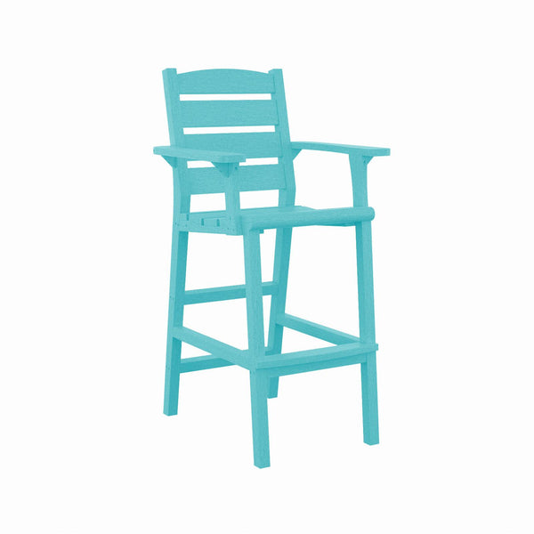  C.R. Plastic Products Napa C313-09 Pub Arm Chair - Turquoise IMAGE 1