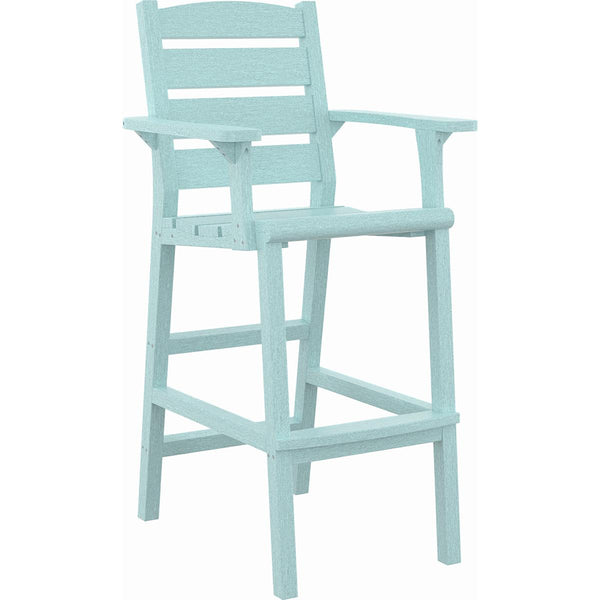  C.R. Plastic Products Napa C313-11 Pub Arm Chair - Aqua IMAGE 1