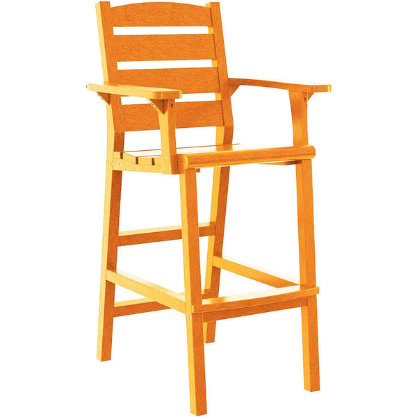  C.R. Plastic Products Napa C313-13 Pub Arm Chair - Orange IMAGE 1