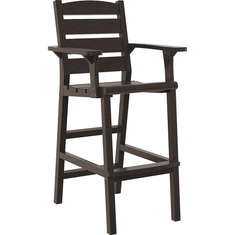  C.R. Plastic Products Napa C313-16 Pub Arm Chair - Chocolate IMAGE 1