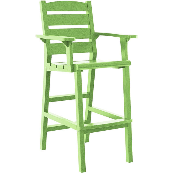  C.R. Plastic Products Napa C313-17 Pub Arm Chair - Kiwi Green IMAGE 1