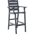  C.R. Plastic Products Napa C313-18 Pub Arm Chair - Slate Grey IMAGE 1