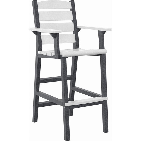  C.R. Plastic Products Napa C313-18-02 Pub Arm Chair - Slate Grey/White IMAGE 1