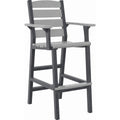  C.R. Plastic Products Napa C313-18-19 Pub Arm Chair - Light Grey/Slate Grey IMAGE 1