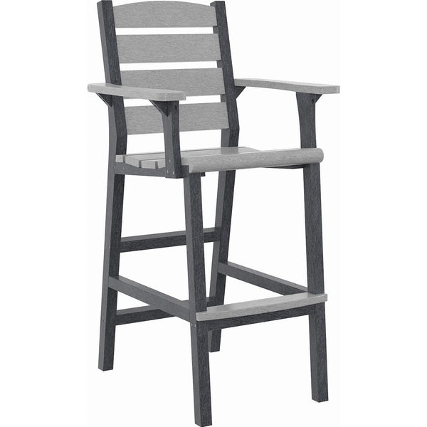  C.R. Plastic Products Napa C313-18-19 Pub Arm Chair - Light Grey/Slate Grey IMAGE 1