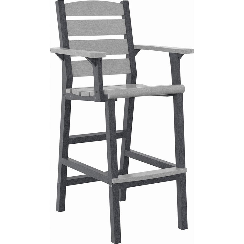  C.R. Plastic Products Napa C313-18-19 Pub Arm Chair - Light Grey/Slate Grey IMAGE 1