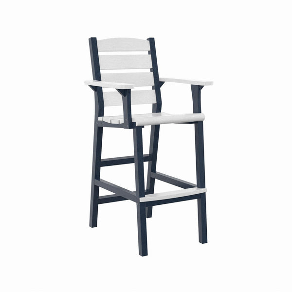  C.R. Plastic Products Napa C313-20-02 Pub Arm Chair - Navy/White IMAGE 1