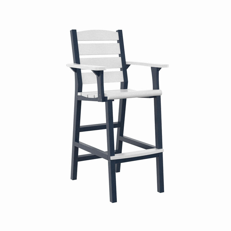  C.R. Plastic Products Napa C313-20-02 Pub Arm Chair - Navy/White IMAGE 1