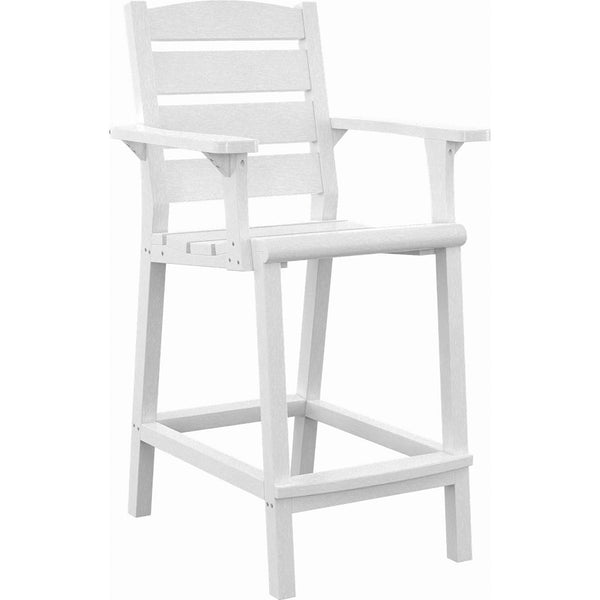 C.R. Plastic Products Napa C313C-02 Counter Arm Chair - White IMAGE 1
