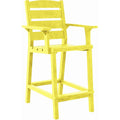  C.R. Plastic Products Napa C313C-04 Counter Arm Chair - Yellow IMAGE 1