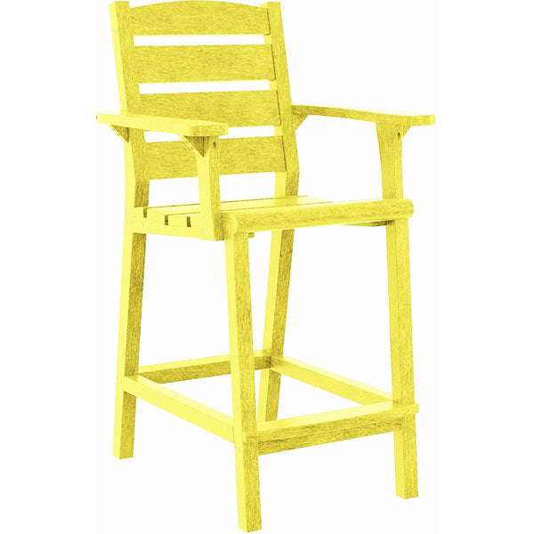  C.R. Plastic Products Napa C313C-04 Counter Arm Chair - Yellow IMAGE 1