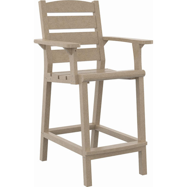  C.R. Plastic Products Napa C313C-07 Counter Arm Chair - Beige IMAGE 1