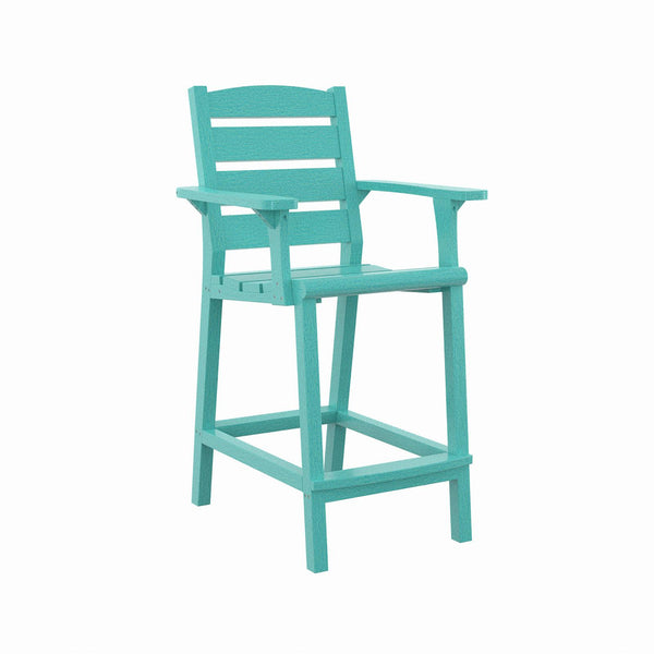  C.R. Plastic Products Napa C313C-09 Counter Arm Chair - Turquoise IMAGE 1