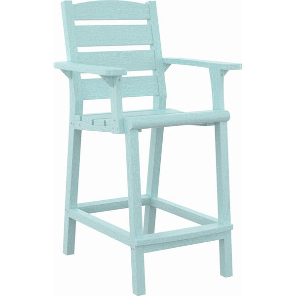  C.R. Plastic Products Napa C313C-11 Counter Arm Chair - Aqua IMAGE 1