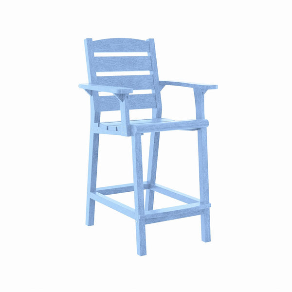  C.R. Plastic Products Napa C313C-12 Counter Arm Chair - Sky Blue IMAGE 1