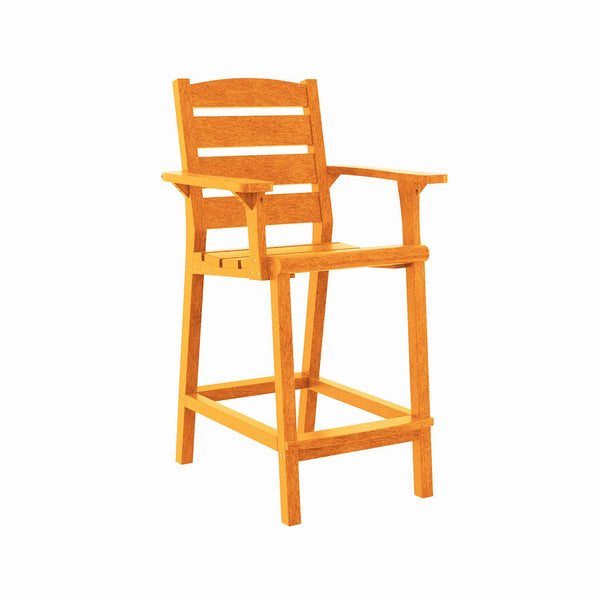  C.R. Plastic Products Napa C313C-13 Counter Arm Chair - Orange IMAGE 1