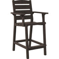  C.R. Plastic Products Napa C313C-16 Counter Arm Chair - Chocolate IMAGE 1