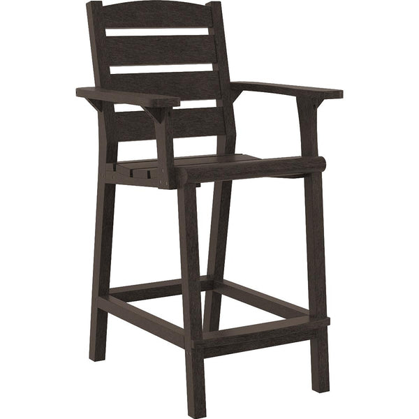  C.R. Plastic Products Napa C313C-16 Counter Arm Chair - Chocolate IMAGE 1