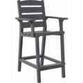  C.R. Plastic Products Napa C313C-18 Counter Arm Chair - Slate Grey IMAGE 1