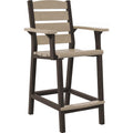  C.R. Plastic Products Napa C313C-16-07 Counter Arm Chair - Beige/Chocolate IMAGE 1