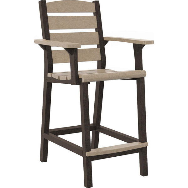  C.R. Plastic Products Napa C313C-16-07 Counter Arm Chair - Beige/Chocolate IMAGE 1
