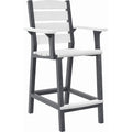  C.R. Plastic Products Napa C313C-18-02 Counter Arm Chair - Slate Grey/White IMAGE 1