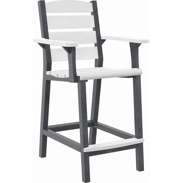  C.R. Plastic Products Napa C313C-18-02 Counter Arm Chair - Slate Grey/White IMAGE 1