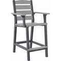  C.R. Plastic Products Napa C313C-18-19 Counter Arm Chair - Light Grey/Slate Grey IMAGE 1