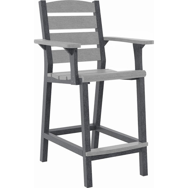  C.R. Plastic Products Napa C313C-18-19 Counter Arm Chair - Light Grey/Slate Grey IMAGE 1