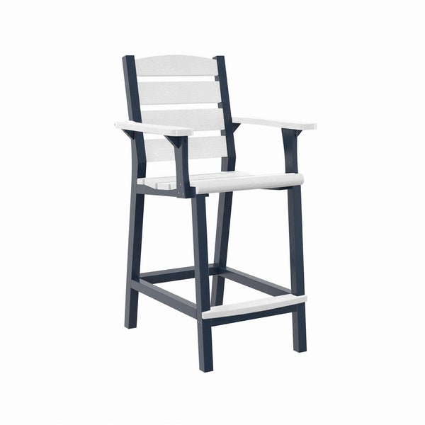  C.R. Plastic Products Napa C313C-20-02 Counter Arm Chair - Navy/White IMAGE 1