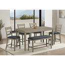  Monarch I 1381 Dining Table - Antique Grey Veneer 36"X 72"Counter Height IMAGE 1