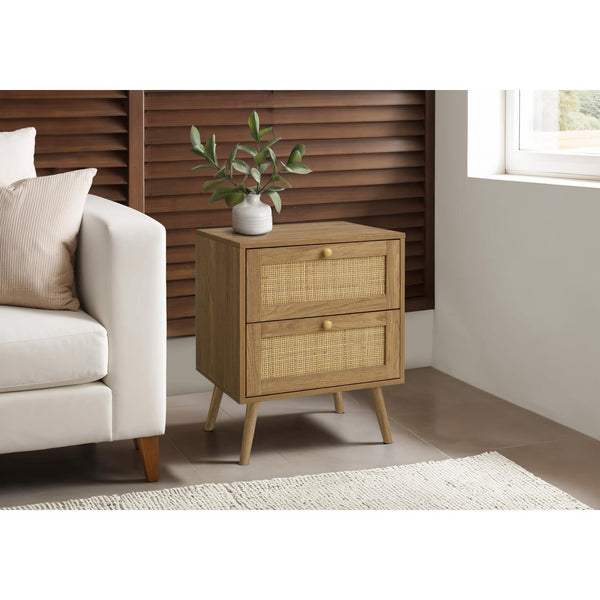  Monarch I 3614 Accent Table - 24"H / Walnut End Table With 2 Drawers IMAGE 1