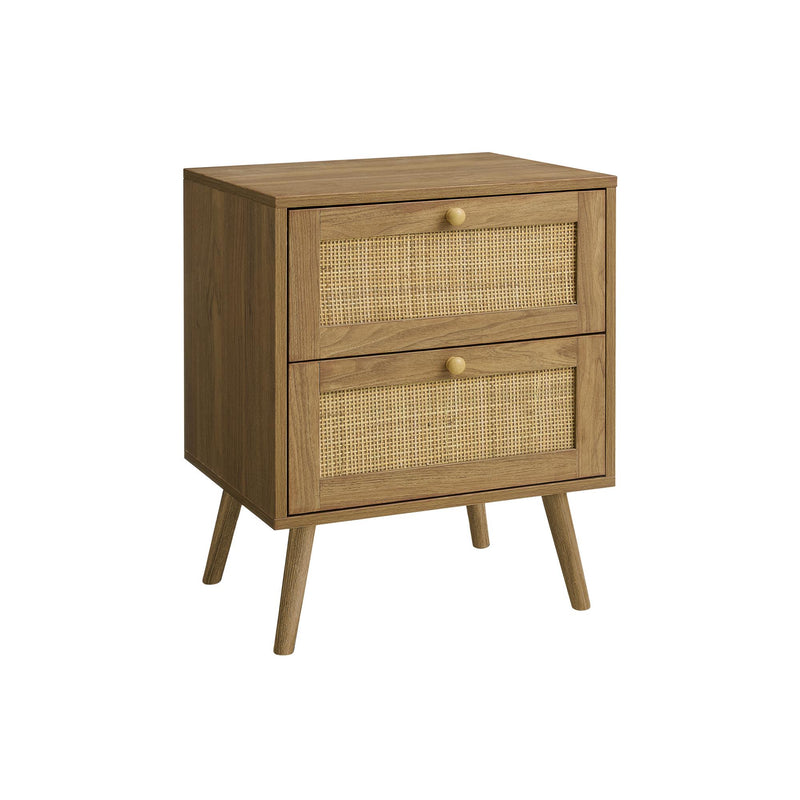 Monarch I 3614 Accent Table - 24"H / Walnut End Table With 2 Drawers IMAGE 2
