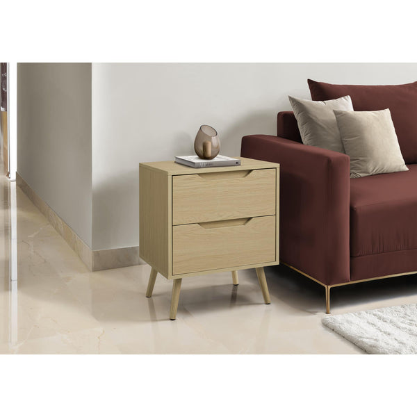  Monarch I 3692 Accent Table - 24"H / Natural End Table - 2 Drawers IMAGE 1