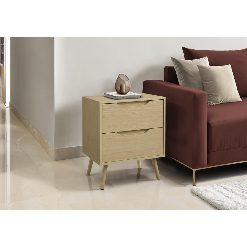  Monarch I 3692 Accent Table - 24"H / Natural End Table - 2 Drawers IMAGE 1