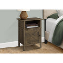  Monarch I 3811 Accent Table - 24"H / Dark Oak / Black Metal IMAGE 2