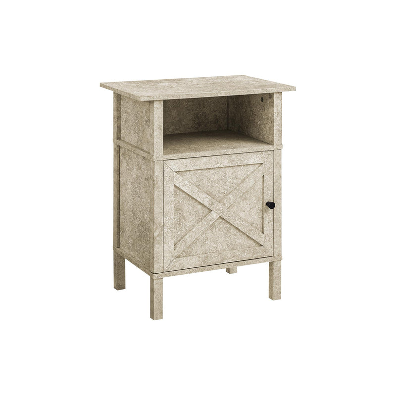  Monarch I 3813 Accent Table - 24"H / Cream Stone / Black Metal IMAGE 3