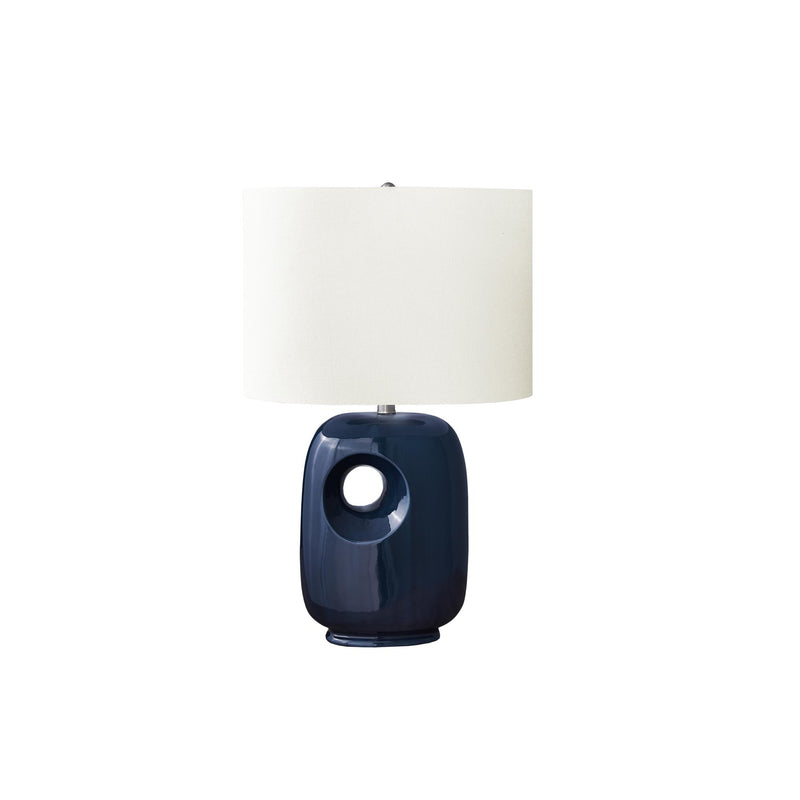  Monarch I 9677 26"H Table Lamp Blue Ceramic / Ivory Shade IMAGE 3