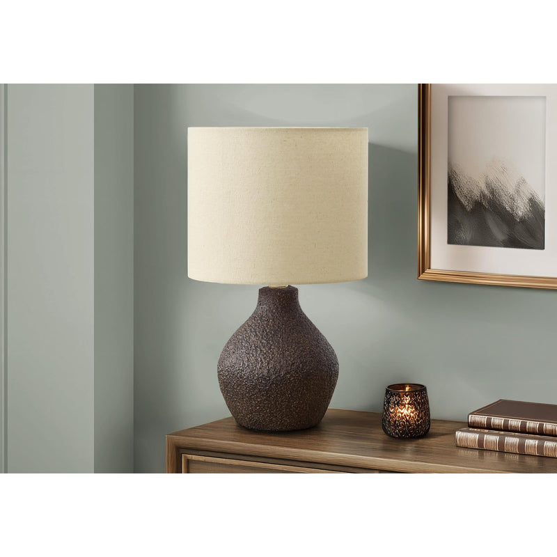  Monarch I 9772 16"H Table Lamp Brown Resin / Beige Shade IMAGE 1