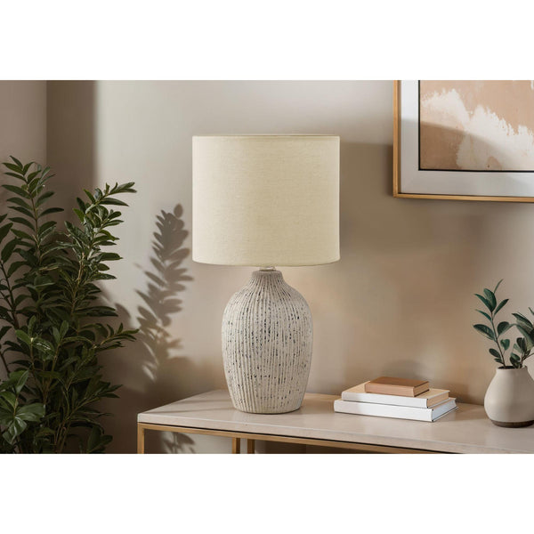  Monarch I 9783 18"H Table Lamp Beige Ceramic / Beige Shade IMAGE 1