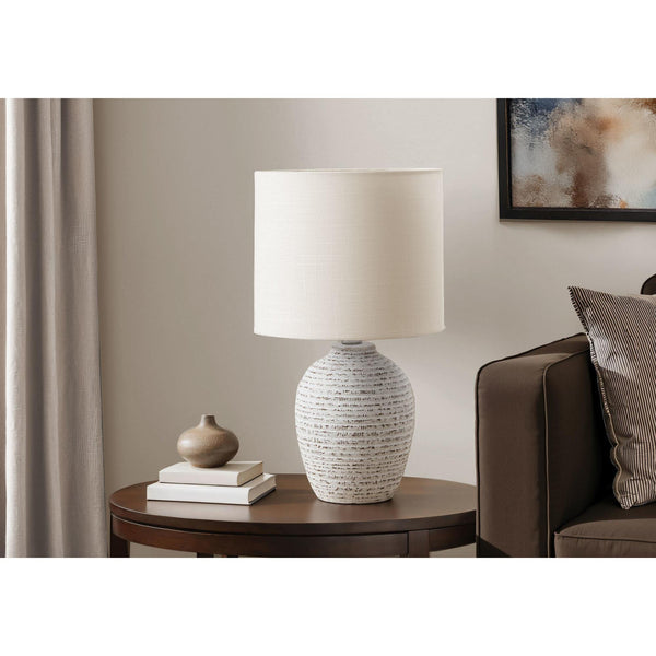  Monarch I 9787 17"H Table Lamp Ivory Ceramic / Ivory Shade IMAGE 1