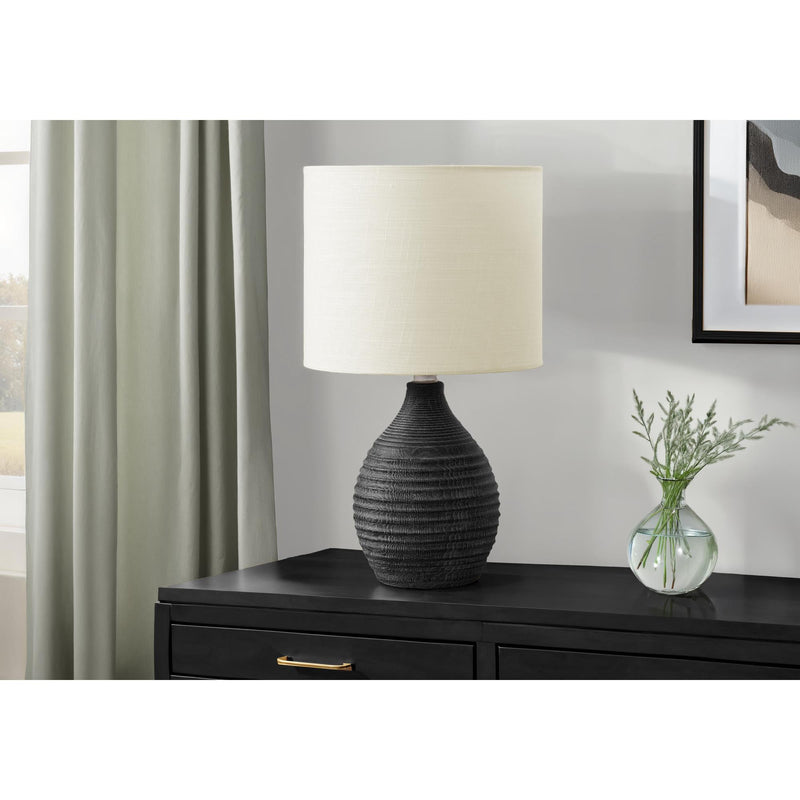  Monarch I 9847 17"H Table Lamp Grey Resin / Ivory Shade IMAGE 1